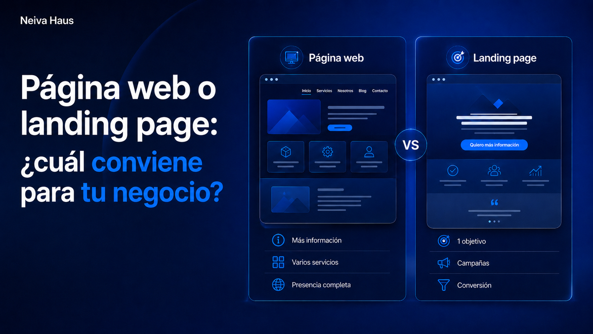 Página web o landing page: ¿cuál conviene para tu negocio?